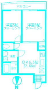 モンステラ下田【1階】の間取り