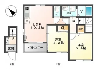 ビブレ・つぼい【2階】の間取り