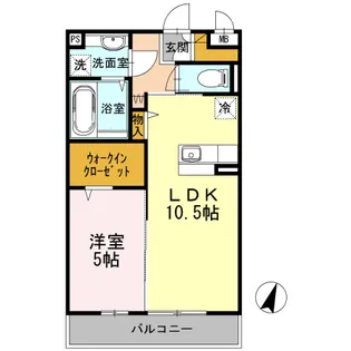 ザ レグルス【1階】の間取り