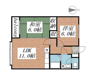 サンワロイヤル長江【1階】の間取り