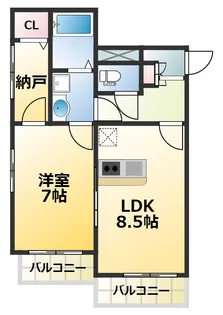 フラワービル【5階】の間取り