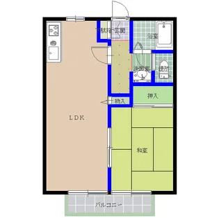 サンハイツ30 G棟【1階】の間取り