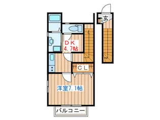 レインボ-ヒル【2階】の間取り