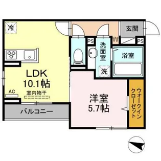 リュトモス西旭【2階】の間取り