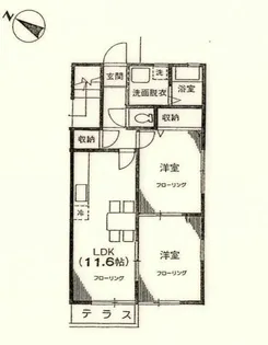 イーグルハイツ【1階】の間取り