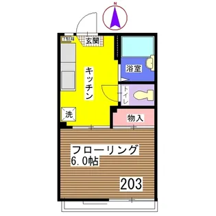 SKハイツ B棟【2階】の間取り