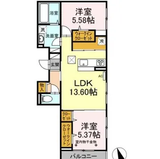 グランツ ベータ【1階】の間取り