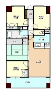 サーパスシティー周陽【8階】の間取り