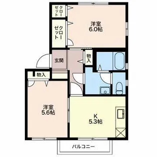 フォーレス岩下【2階】の間取り