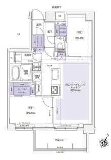 KDXレジデンス横濱紅葉坂【2階】の間取り