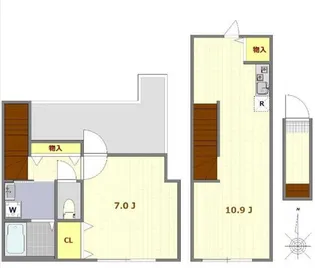 ミモザ哲学堂(ミモザテツガクドウ)の間取り