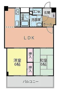 ロイヤル鹿山A棟【5階】の間取り