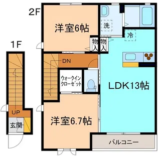 Lieu・Brille(リュー・ブリエ)【2階】の間取り
