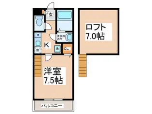 アヴェニール鳳【1階】の間取り