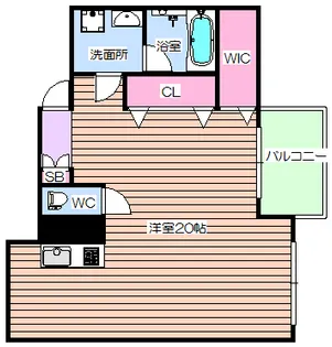 リバープレイス梅田北【10階】の間取り