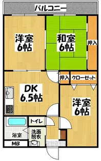 西出水マンション【2階】の間取り