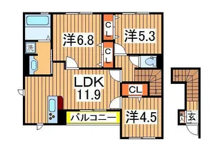 なんてんの郷2【2階】の間取り