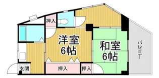 浜甲シーサイドマンション【3階】の間取り