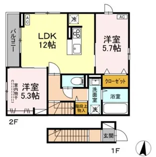 Primavera吉成台【2階】の間取り