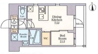 クレストコート東日暮里【2階】の間取り