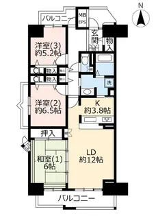 UR浦安マリナイースト21海園の街【4階】の間取り