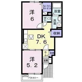 グランデ カーサG【1階】の間取り