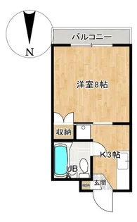 プラムマンション俵町【3階】の間取り