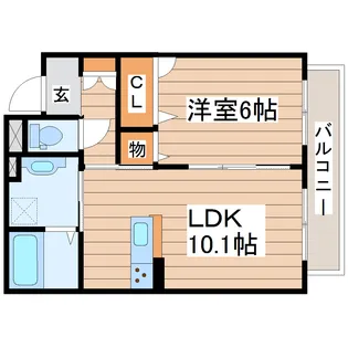 ベレオ荒井駅前【1階】の間取り
