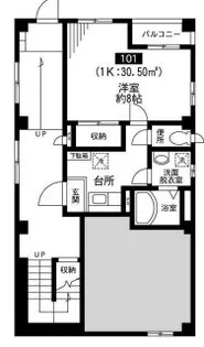 YK小石川【1階】の間取り