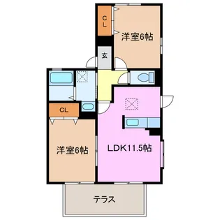 セピアコートII【2階】の間取り