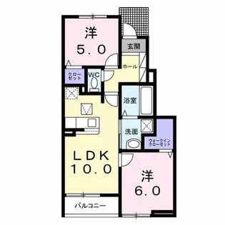オーブ・レジェール【1階】の間取り