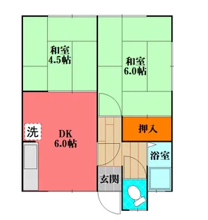 大和アパート【2階】の間取り