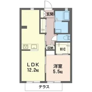 クレストコート峰栄【1階】の間取り