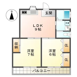 コスワース【2階】の間取り