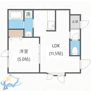 ペイサージュ西町【2階】の間取り
