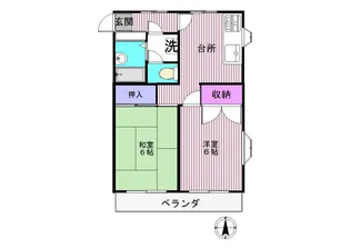 ベルハイツ美住【2階】の間取り