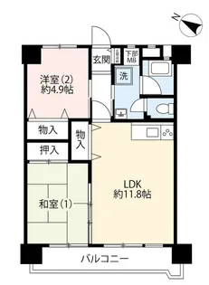 UR新田二丁目【3階】の間取り