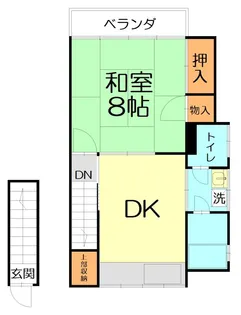 小野ハイツ【2階】の間取り