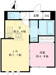 スレイベル井の頭【1階】の間取り