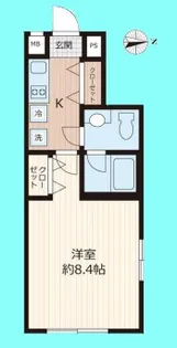ウェルスクエアイズム大森西【1階】の間取り