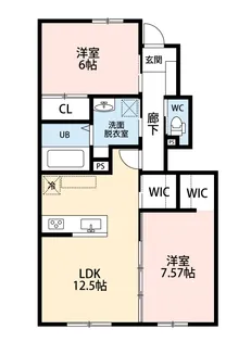 Le Bonheur(ラボヌール)【2階】の間取り