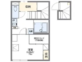 レオパレスラ プランタン【2階】の間取り