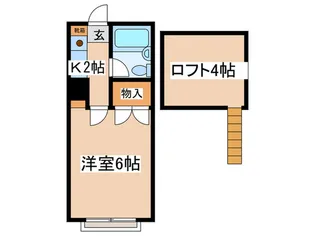 アップルハイツみさを【1階】の間取り
