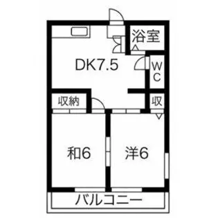 メゾンドファミール【2階】の間取り