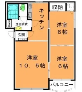 レジデンスレインボー【3階】の間取り