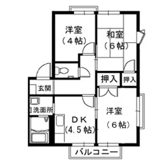 フレグランス阿賀南D棟【1階】の間取り