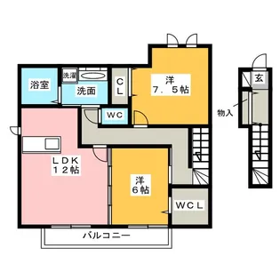 アムレットB【2階】の間取り