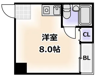 プレステージュ長居【2階】の間取り