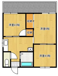 コーポ繁根木【1階】の間取り