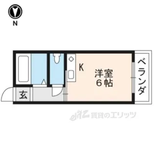 クッキィー石山寺【1階】の間取り